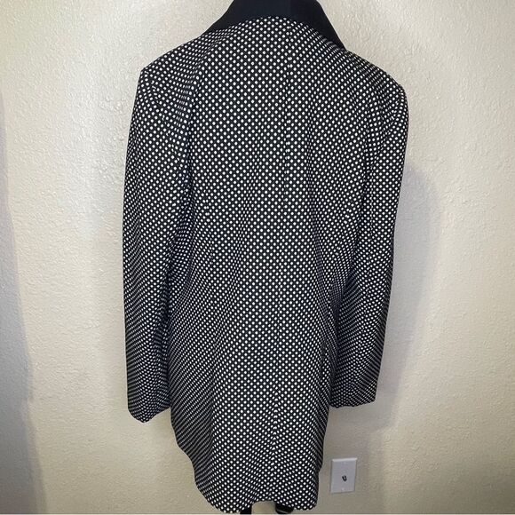 NWT The Limited Lurex Dot Long Line One-Button Blazer Jacket Shawl Collar 14 - Picture 4 of 11